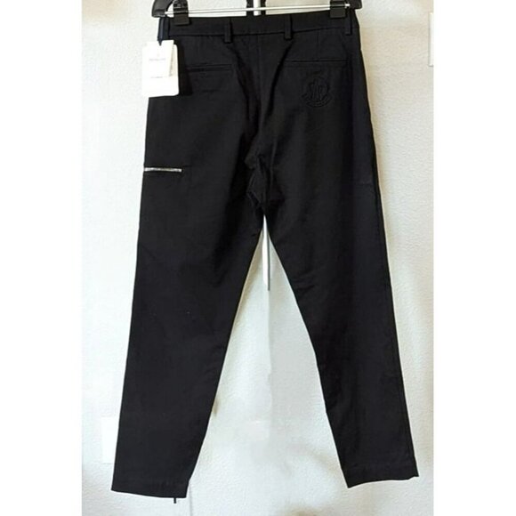 Moncler Men's Black Cotton Twill Trousers Zip Pocket Size M US / 48 IT MSRP $880 - Picture 5 of 12